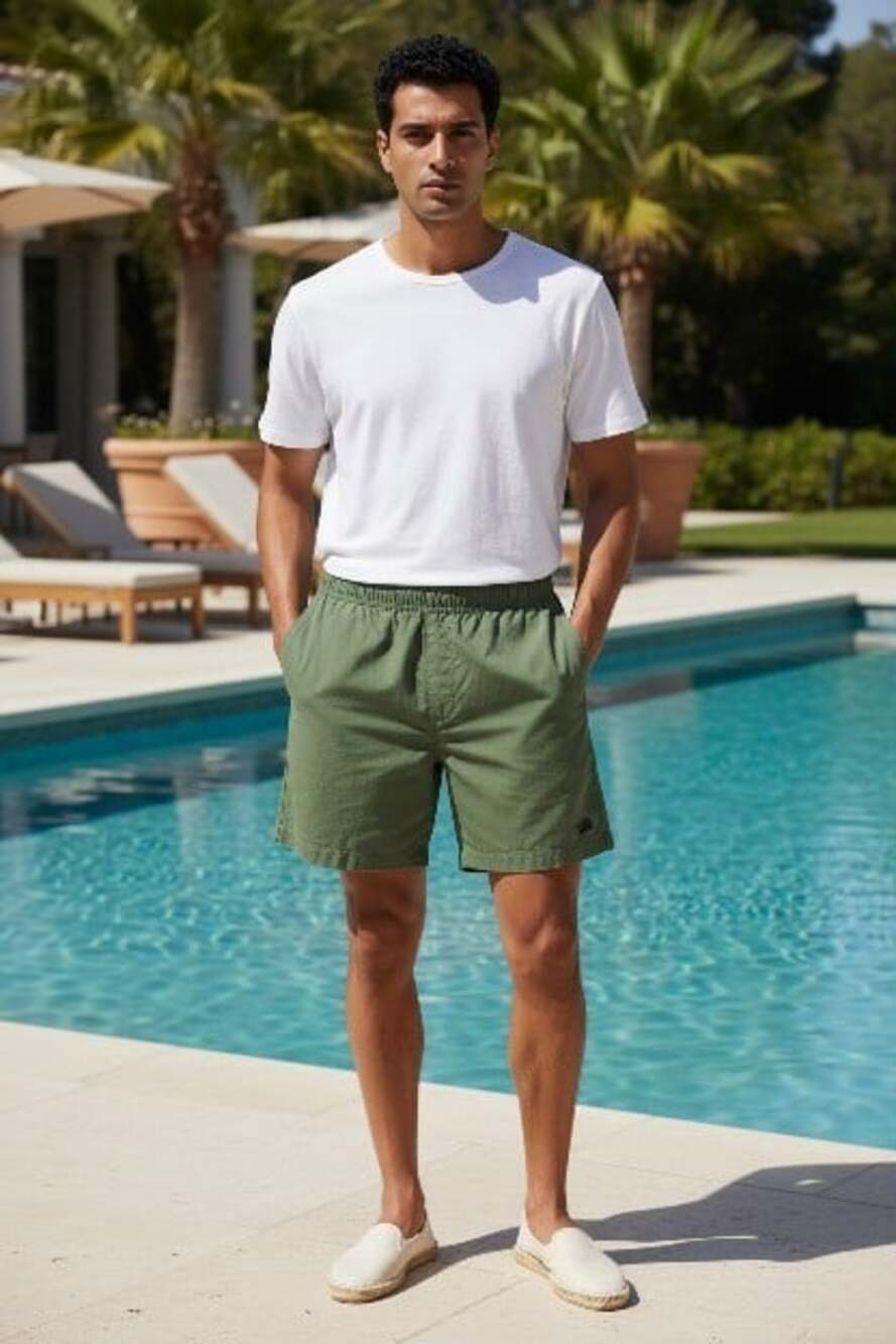 The North Face Swim Trunks Men's  Green  Beach Outdoor 5" Inseam Lined size L